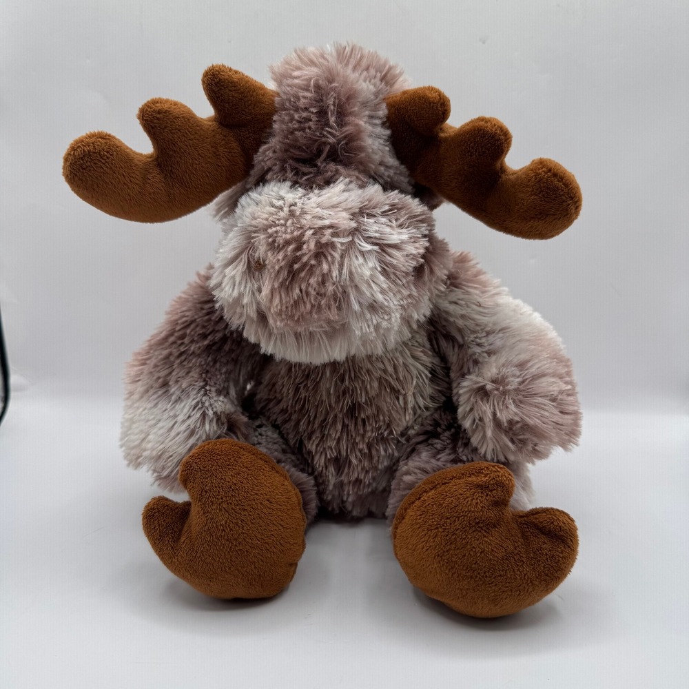 Wishpets Mitch Jr Plush 12in Brown Shaggy Faux Fur Moose 82050 2005